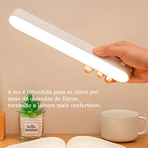 Lâmpada De Mesa Com Luminária Recarregável Sem Fio