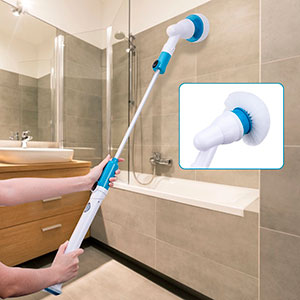 Escova Elétrica Ajustável Turbo À Prova D'água para Limpeza De Banheiro/Cozinha/