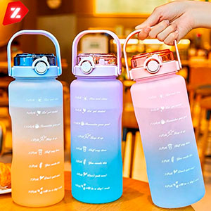 Kit da Garrafa De Água Portátil De Grande Capacidade Gradiente De 300+900+2000ML Para Viagens Ao Ar Livre