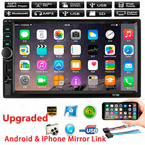 ESSGOO 7 Polegada 2 Din player Do Carro De Rádio bluetooth mp5-BT Intercnection Cor backlight Tela Sensível Ao Toque Espelho Telefone