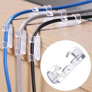 OFERTA Organizador De Fios Transparente Ou Branco Multiuso